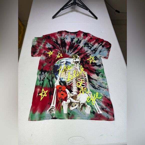 New Travis Scott Astroworld Europe 2019 Tour Tee Tye Dye Wish You Were Here Sz S - Picture 1 of 9